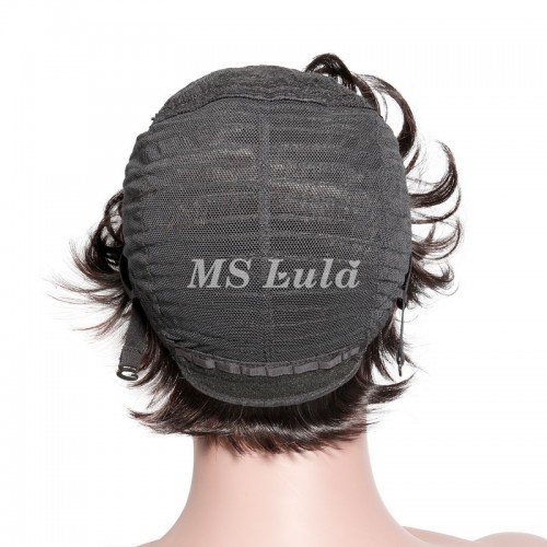 Natural Color Pixie Cut Human Hair Wig Machine-made Wig for Women | Human Hair Wig | Lace Front